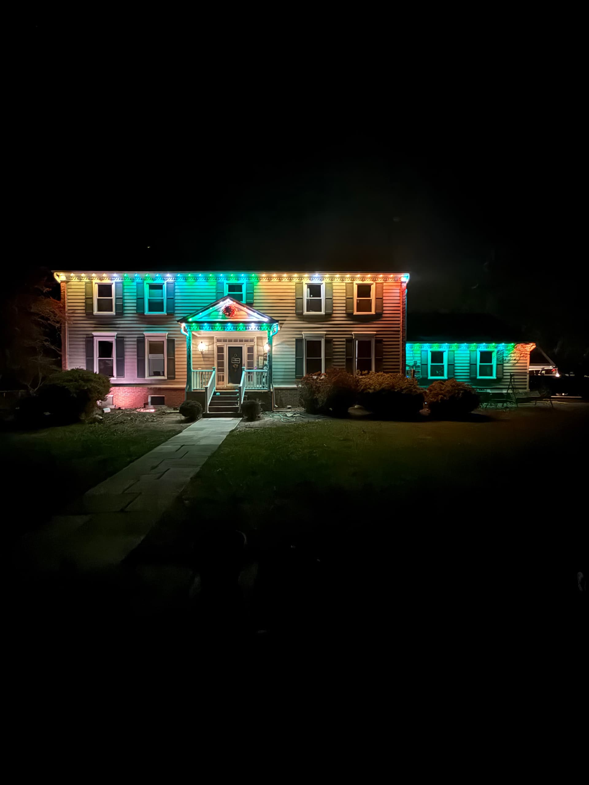 Home lit with Govee permanent outdoor lights