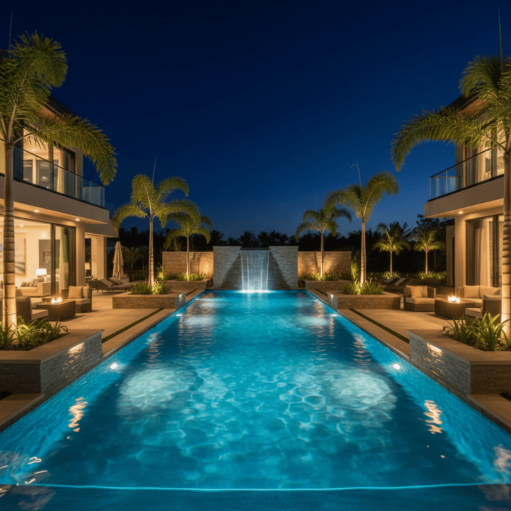 Poolside LED lighting