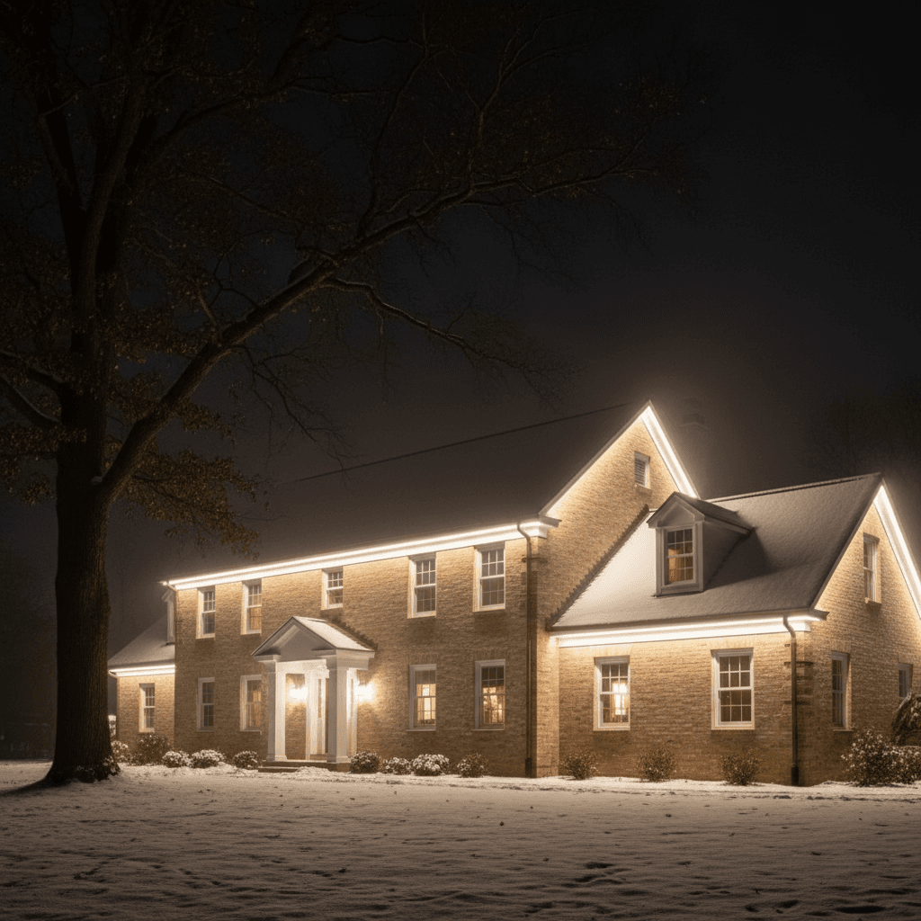 Roofline LED installation